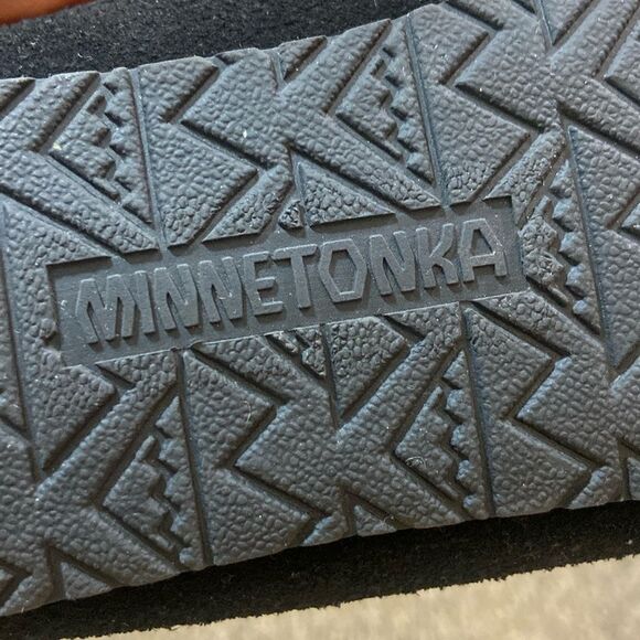 Minnetonka 40217 Leather Upper Suede Women’s Size 6M Black Moccasins - Picture 13 of 14